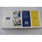 Hewlett Packard HP C4823A ( HP 80 ) Printhead for Yellow Inkjet Cartridges and Printhead Cleaner 